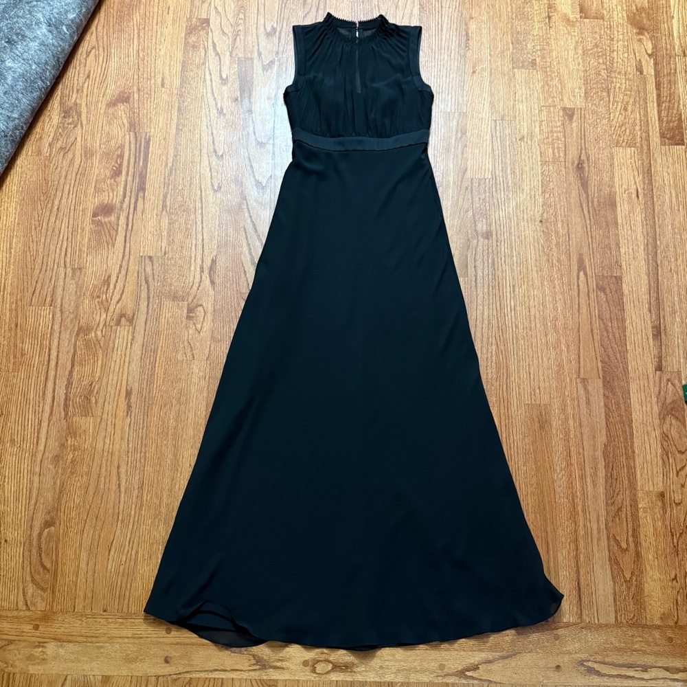 Ted Baker Byanna Ruffle Round Neck Maxi Long Dress in Black size 4 - Picture 13 of 16